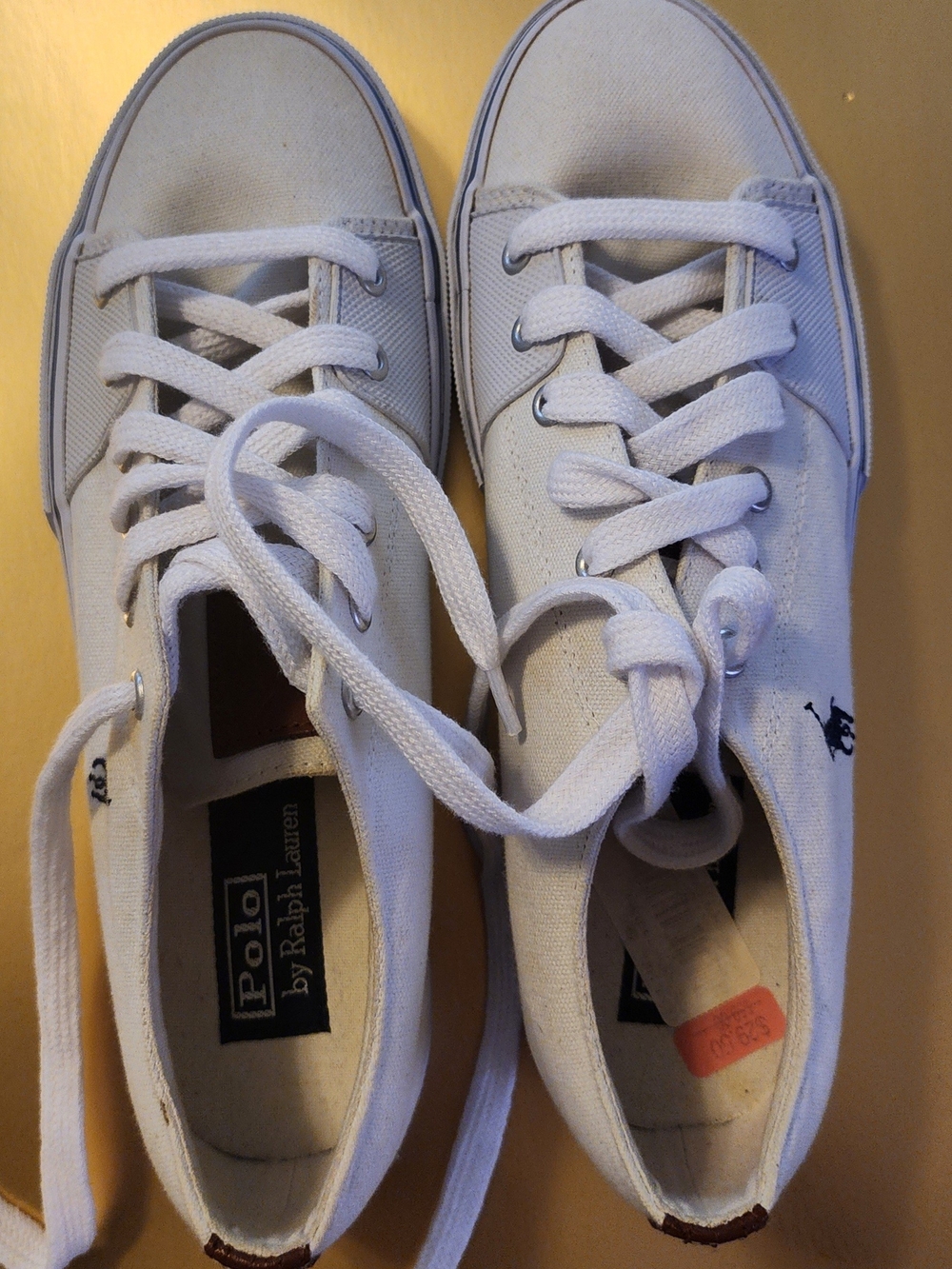 Polo by Ralph Lauren Men's White Canvas Sneakers